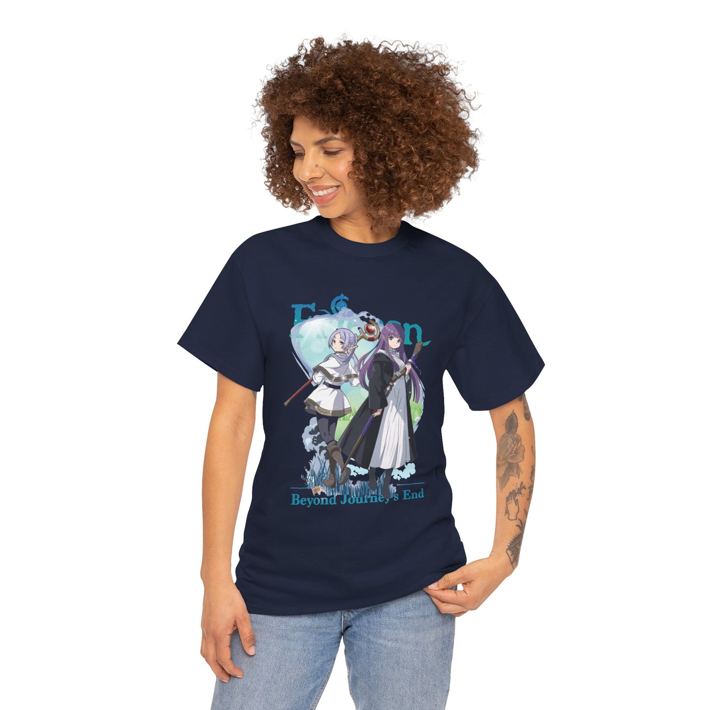 Frieren: Beyond Journey’s End Unisex Heavy Cotton T-Shirt | Frieren & Fern Anime Tee