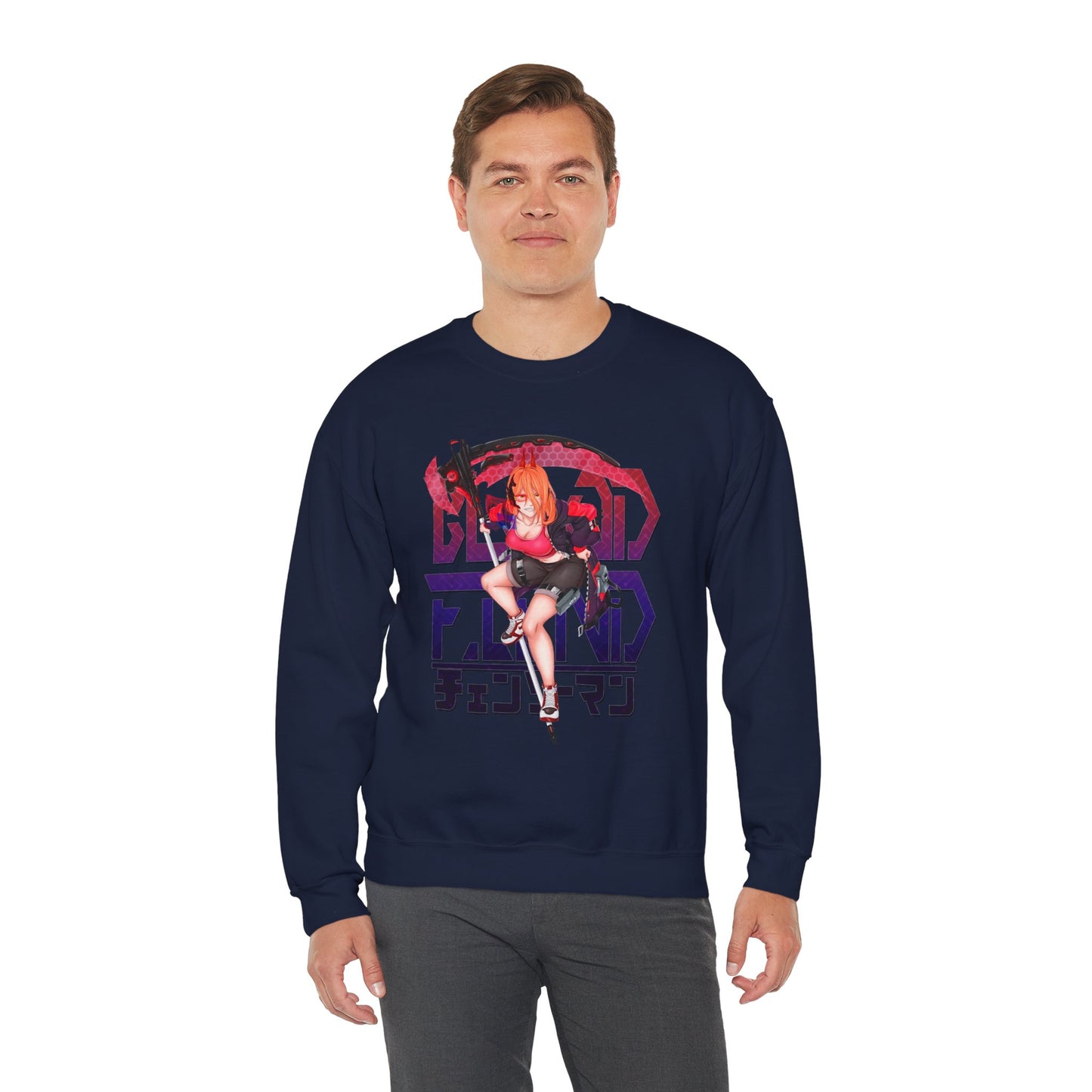 Blood Fiend Power III Unisex Heavy Blend Crewneck Sweatshirt | Chainsaw Man Anime Pullover