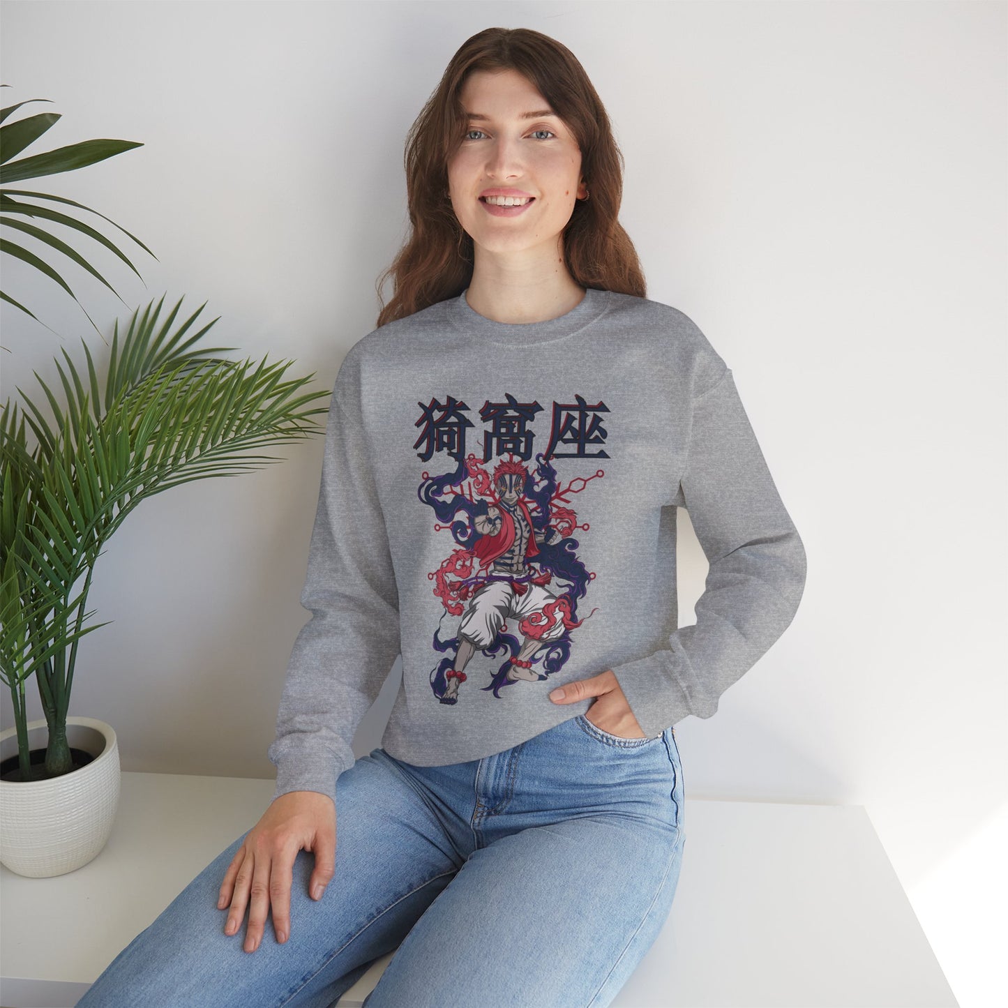 Akaza Blood Demon Art Crewneck | Demon Slayer Anime Sweatshirt