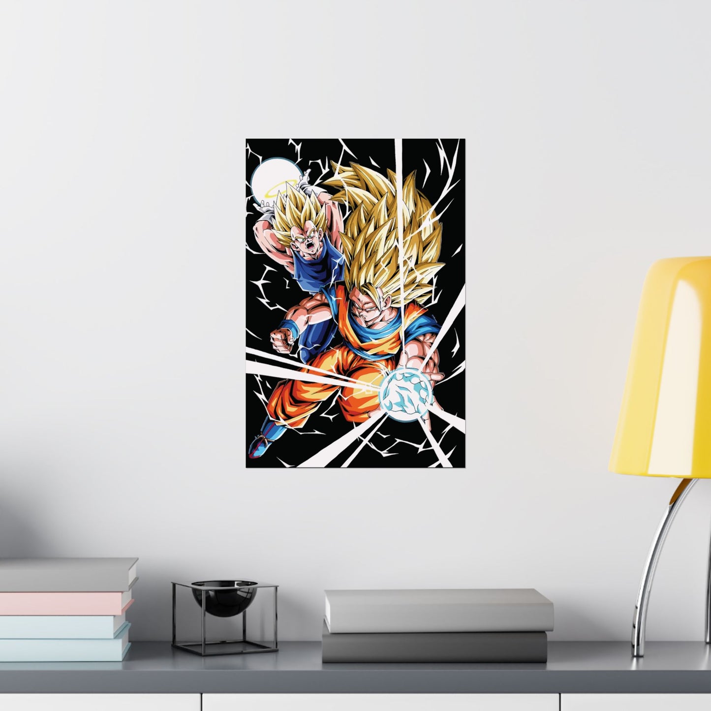 Super Saiyan Duo Strike Matte Vertical Poster | Dragon Ball Z-Inspired Wall Art
