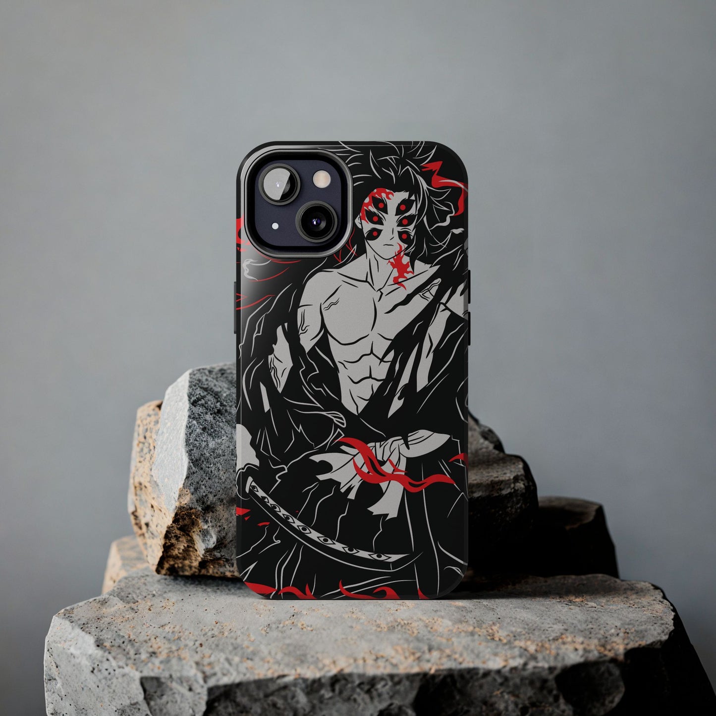 Kokushibo Crimson Aura Phone Case | Upper Moon One Demon Slayer Anime Case