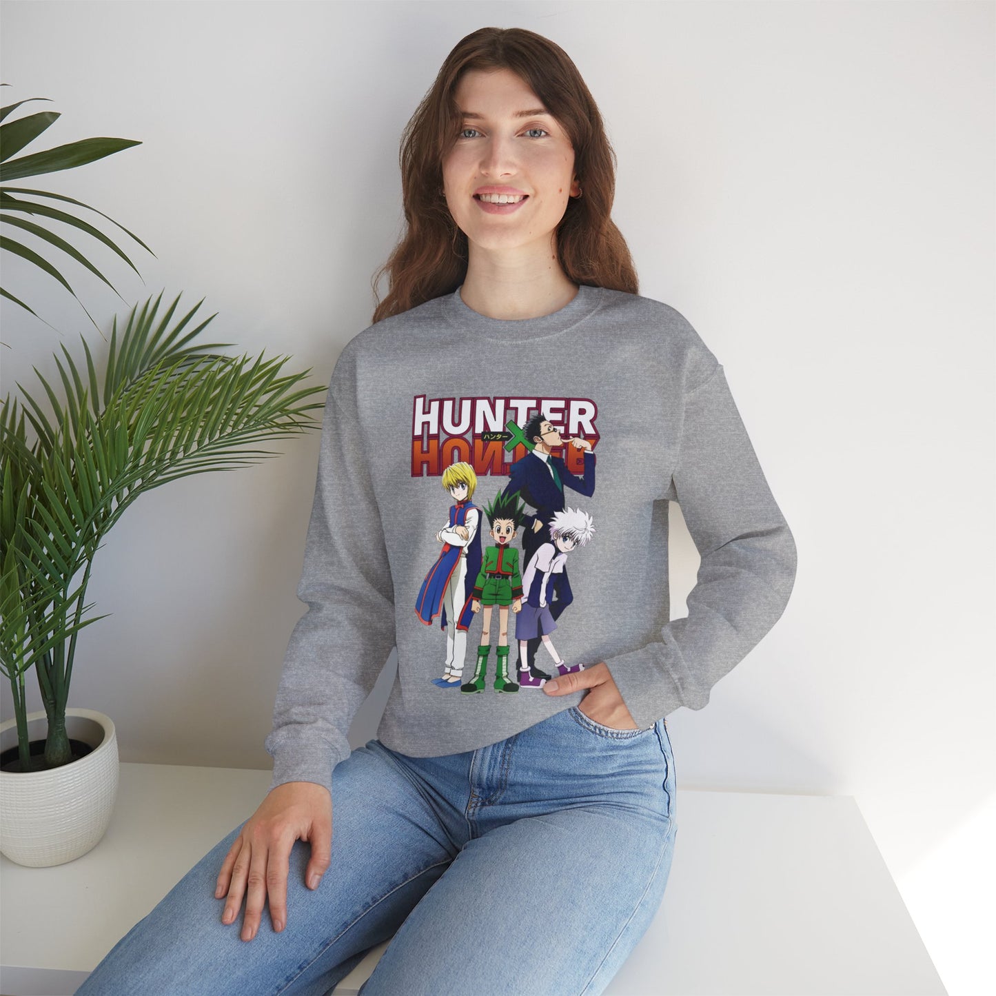 Gon’s Core Group Unisex Heavy Blend Crewneck Sweatshirt | Hunter x Hunter Anime Sweatshirt