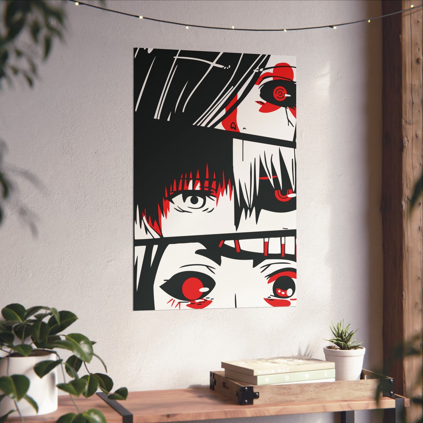 Tokyo Ghoul Crimson Gaze Matte Vertical Poster | Ken Kaneki Anime Wall Art