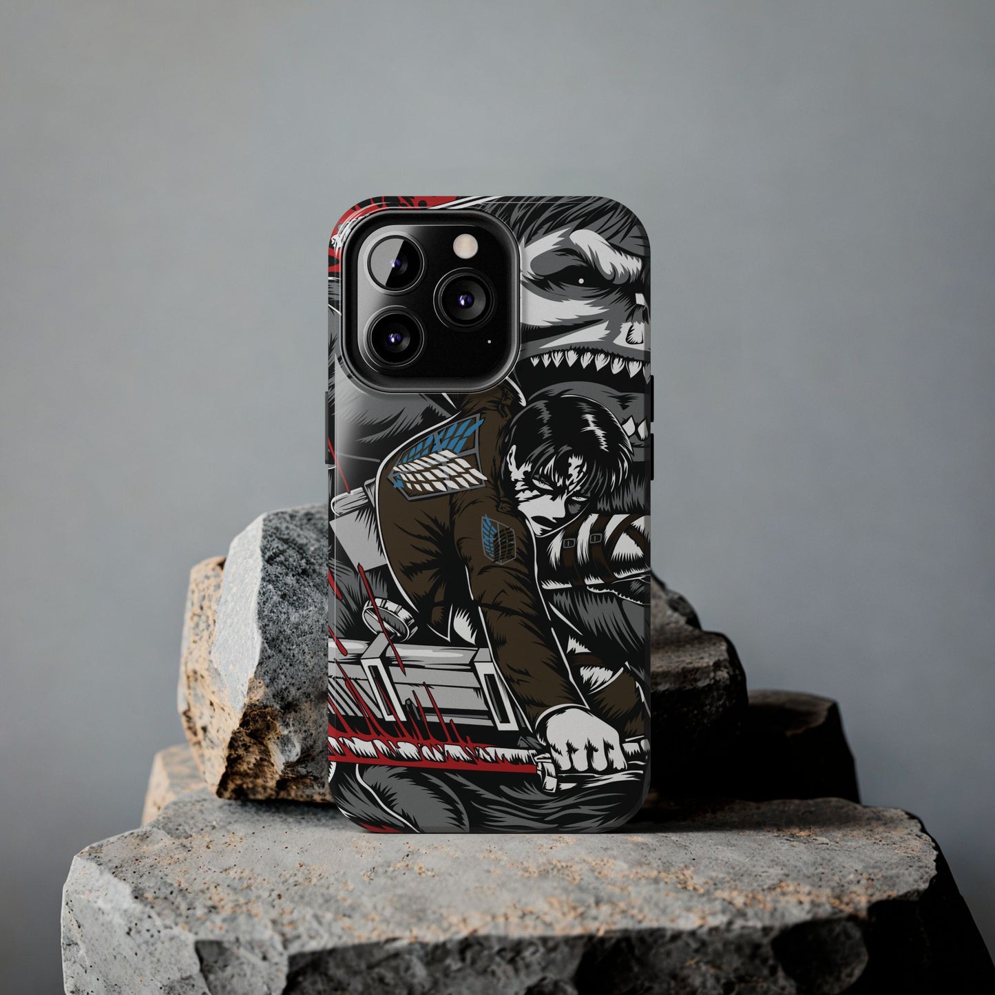 Levi vs Beast Titan Double Layered Phone Case | Attack on Titan-Inspired Protective Anime Case