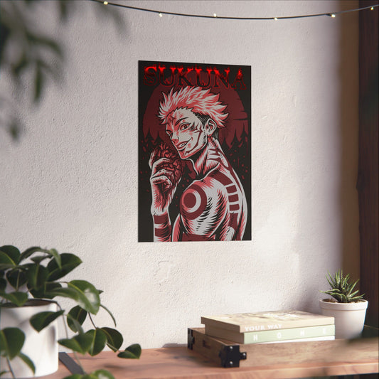 Cursed King Sukuna Matte Poster | Anime-Inspired Wall Art | King of Curses Anime Decor | Ryomen Sukuna Artwork