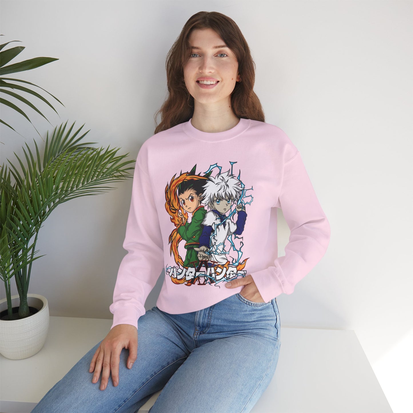 Gon & Killua Duo Unisex Heavy Blend Crewneck Sweatshirt