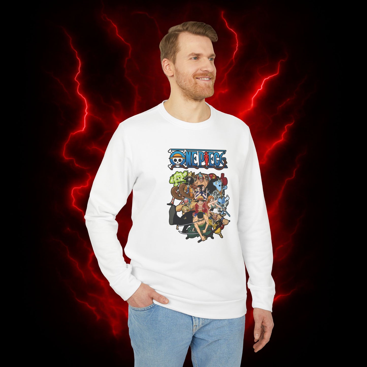 Strawhat Crew Adidas Unisex Fleece Crewneck Sweatshirt