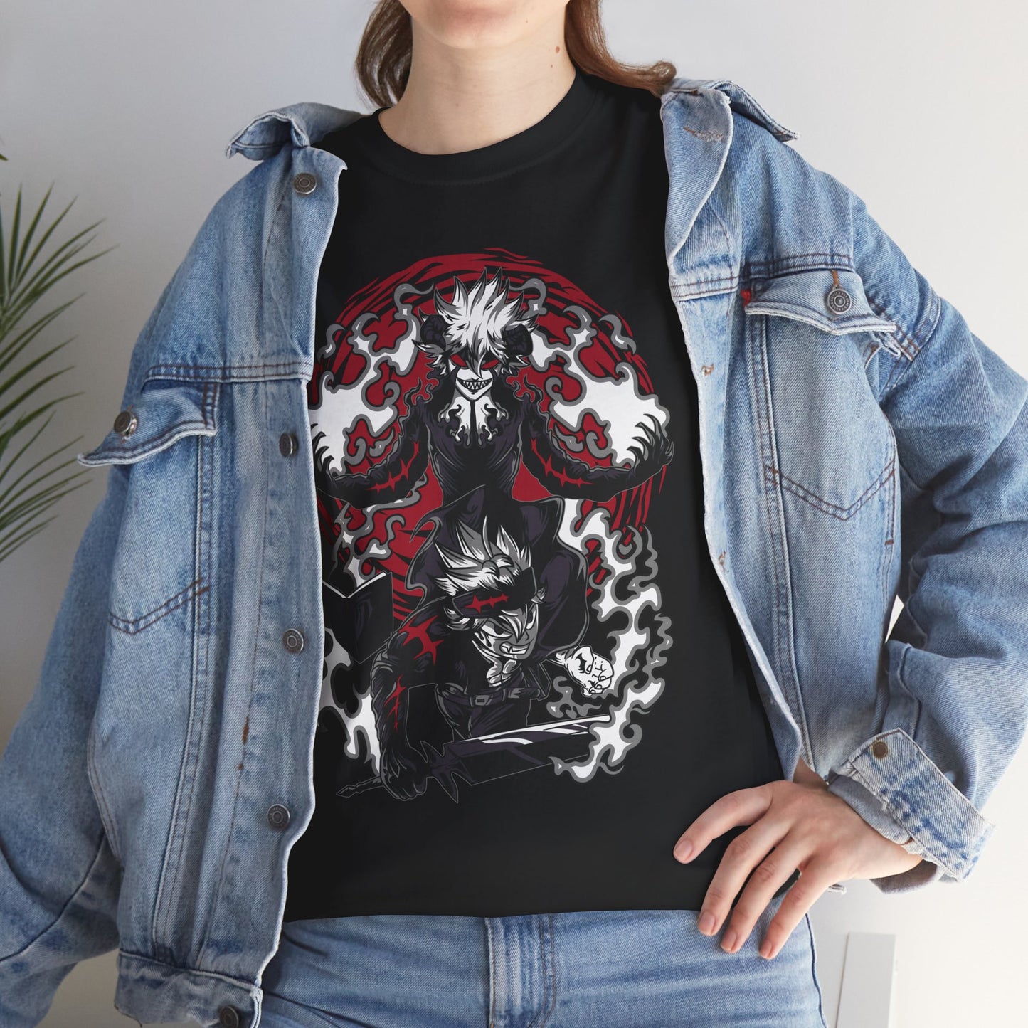 Asta & Liebe Devil Union Unisex Heavy Cotton T-Shirt | Black Clover Anime Streetwear Tee