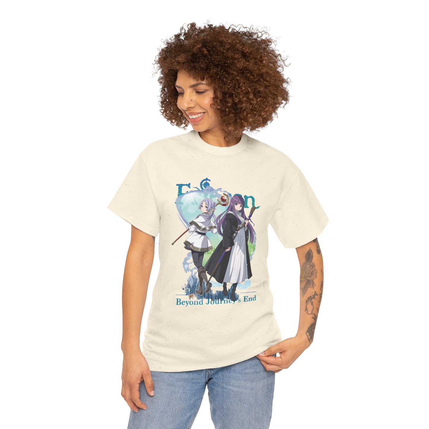 Frieren: Beyond Journey’s End Unisex Heavy Cotton T-Shirt | Frieren & Fern Anime Tee