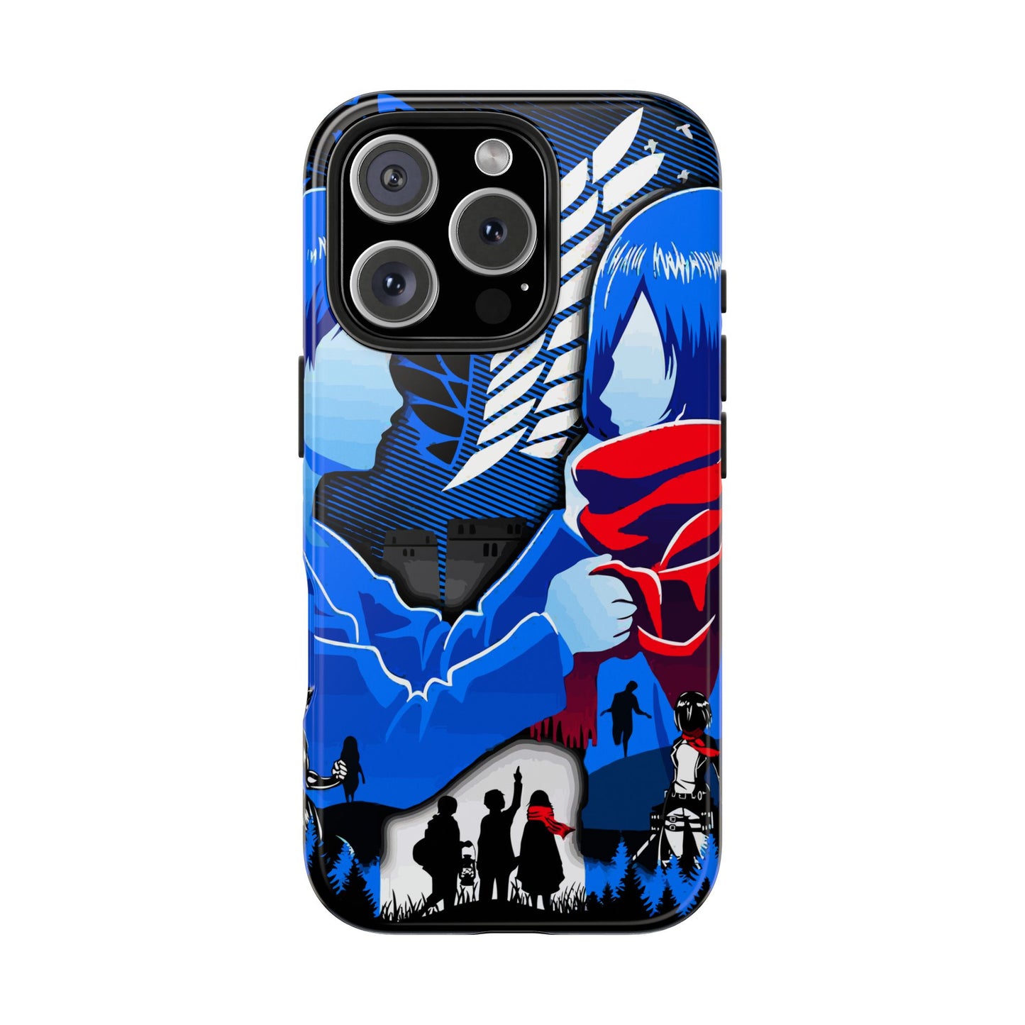 Mikasa x Eren Double Layered Phone Case | Attack on Titan-Inspired Protective Anime Case