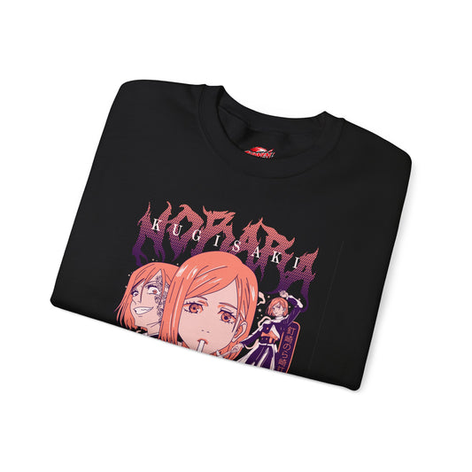 Nobara Kugisaki Unisex Heavy Blend Crewneck Sweatshirt | Anime-Inspired Streetwear Graphic Shirt | Anime Pullover