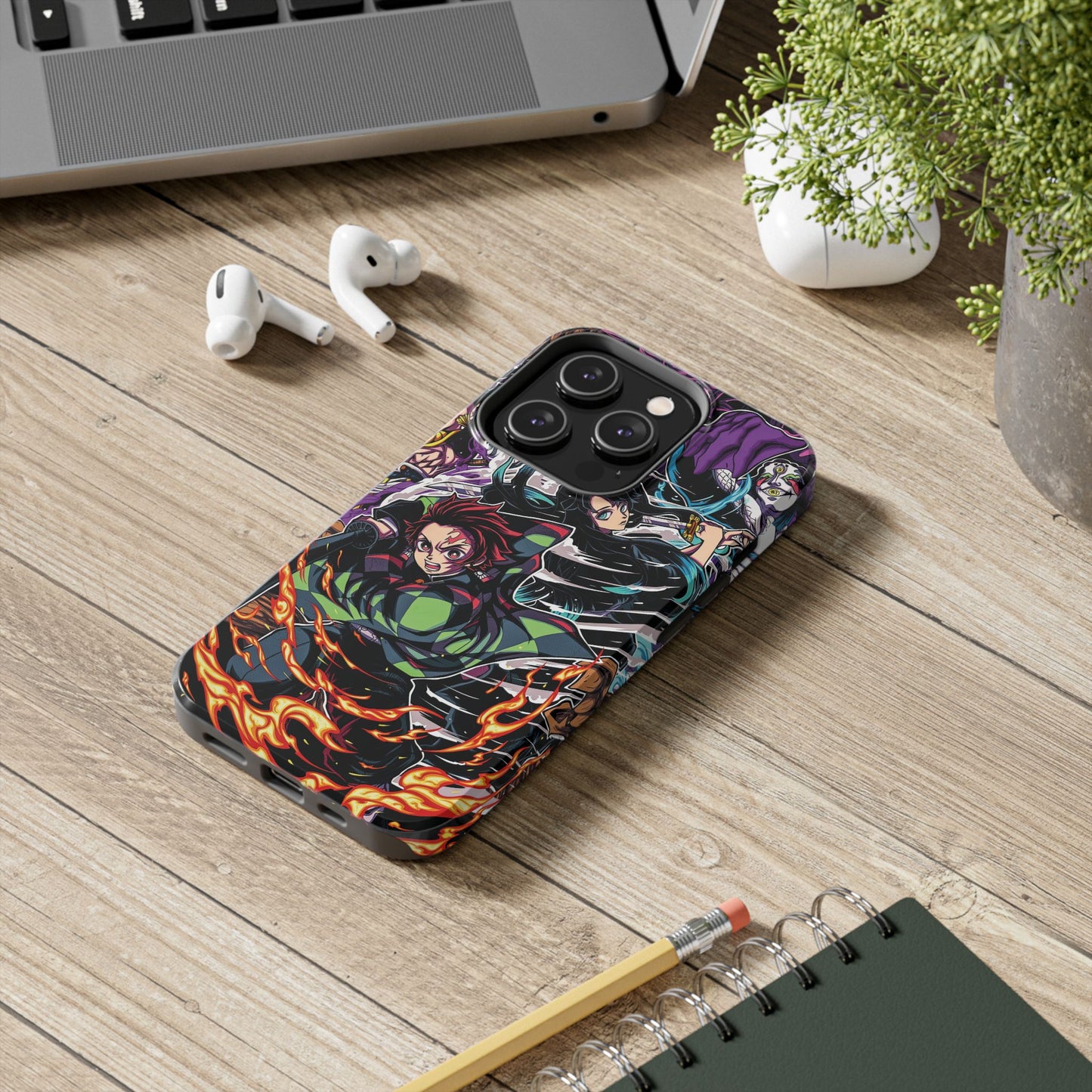 Tanjiro & Muichiro Vs Hantengu Double Layered Phone Case | Demon Slayer-Inspired Anime Case
