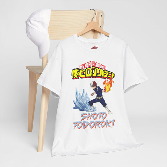 Shoto Todoroki Unisex Heavy Cotton T-Shirt | Anime-Inspired Streetwear Graphic Tee
