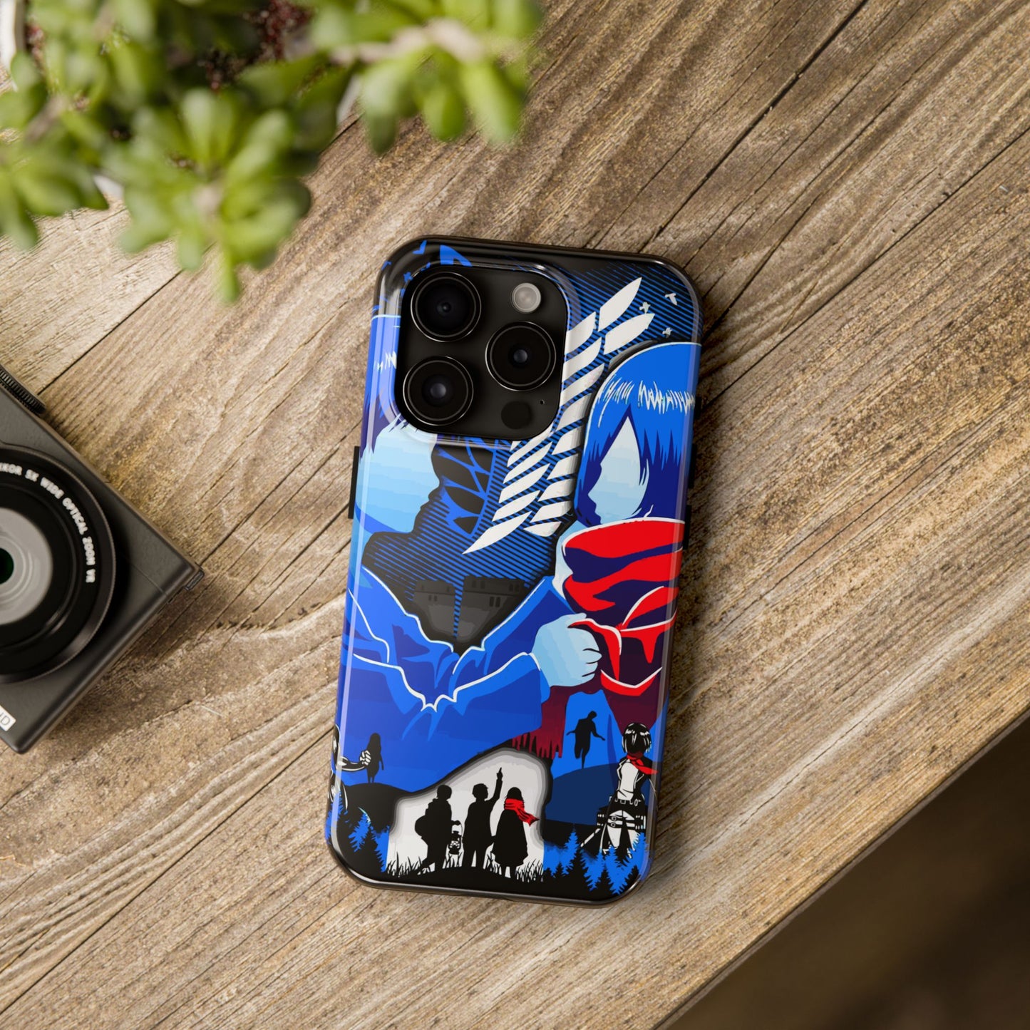 Mikasa x Eren Double Layered Phone Case | Attack on Titan-Inspired Protective Anime Case