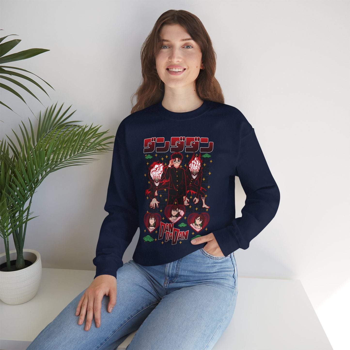 Okarun x Momo II Unisex Heavy Crewneck | Dandadan Streetwear Sweatshirt