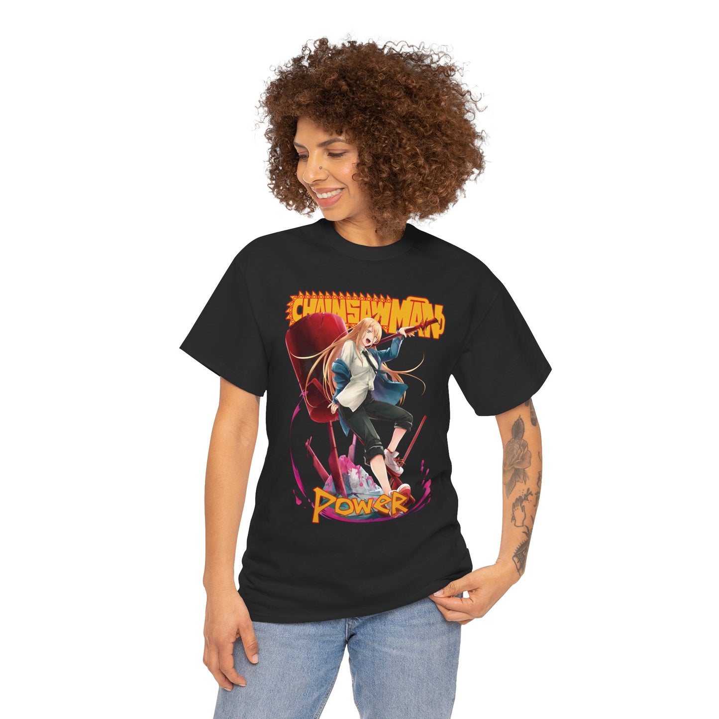 Blood Fiend Power Unisex Heavy Cotton T-Shirt | Chainsaw Man Anime Tee