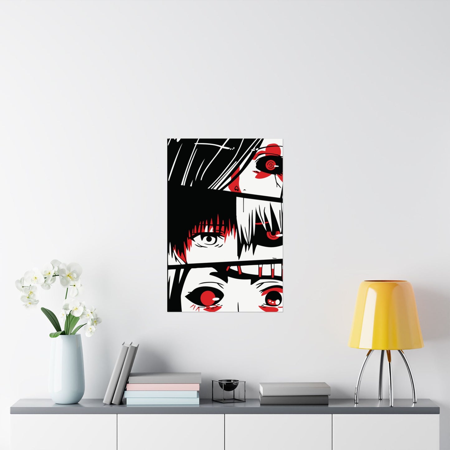 Tokyo Ghoul Crimson Gaze Matte Vertical Poster | Ken Kaneki Anime Wall Art