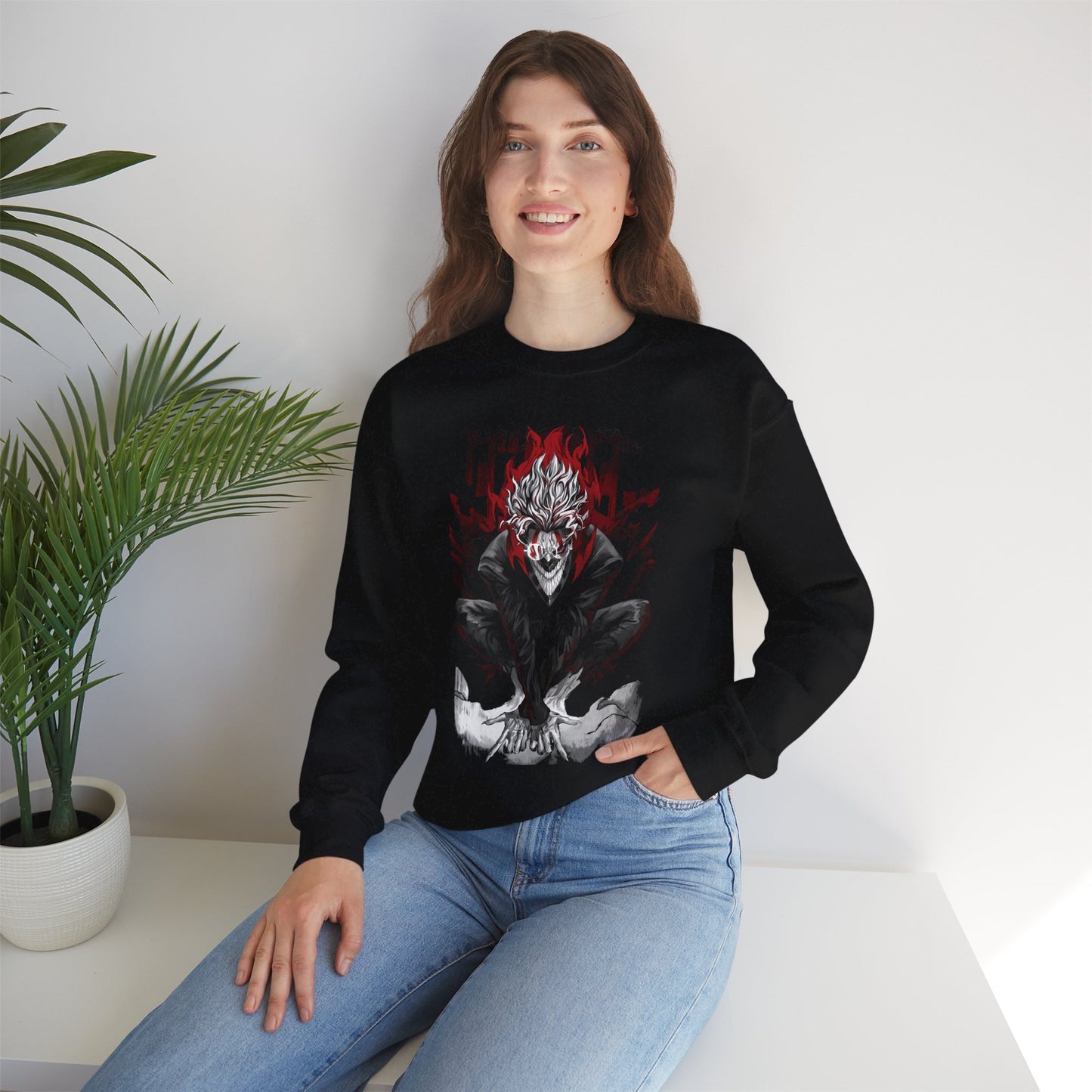 Okarun “Turbo Granny Mode” Unisex Heavy Crewneck | Dandadan Streetwear Sweatshirt
