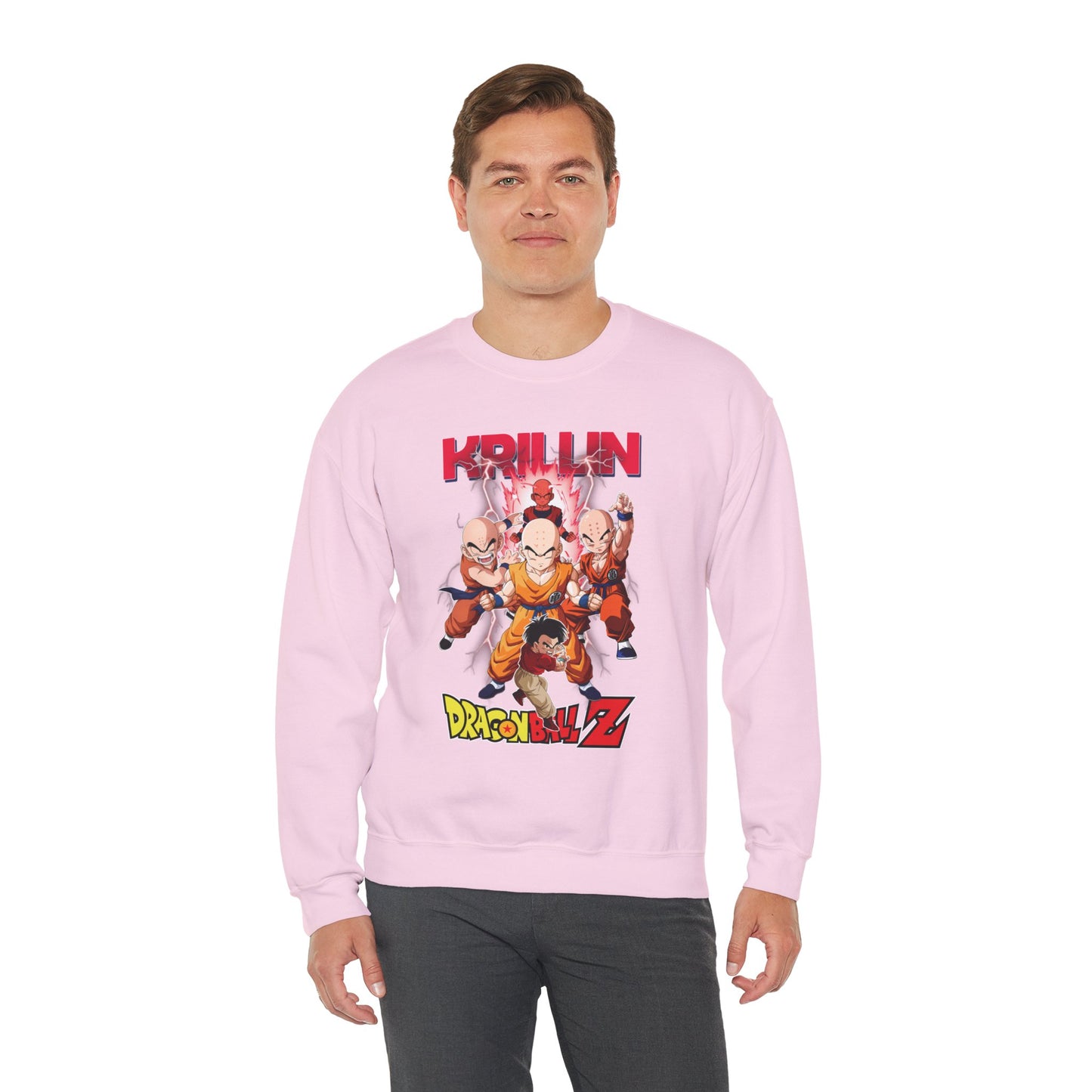 Krillin “Earth’s Strongest” Unisex Heavy Crewneck | Dragon Ball Z Streetwear Sweatshirt