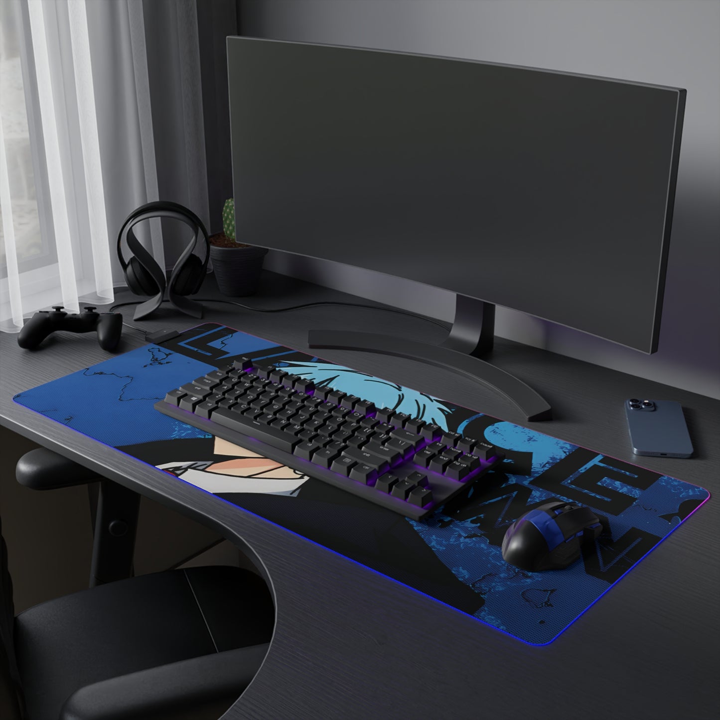 Lance Crown LED Gaming Mouse Pad | Mashle: Magic and Muscles RGB Desk Mat