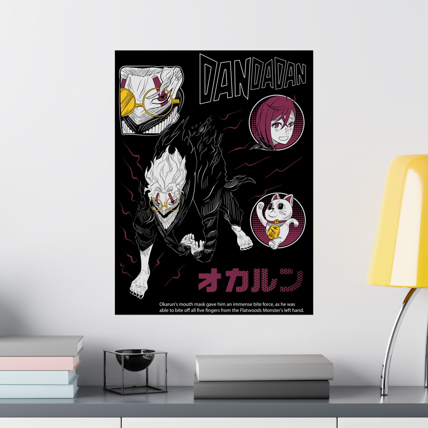 Okarun “Turbo Granny Mode” Matte Vertical Poster | Dandadan Anime Wall Art