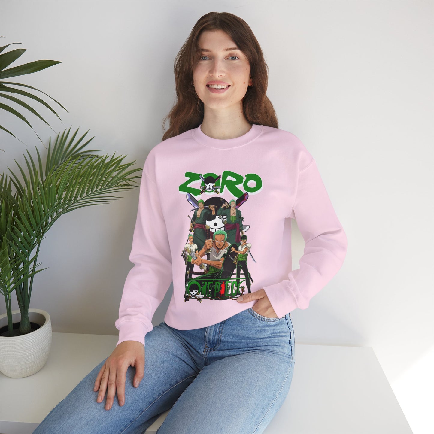 Zoro “King of Swords” Unisex Heavy Crewneck | One Piece Streetwear Sweatshirt