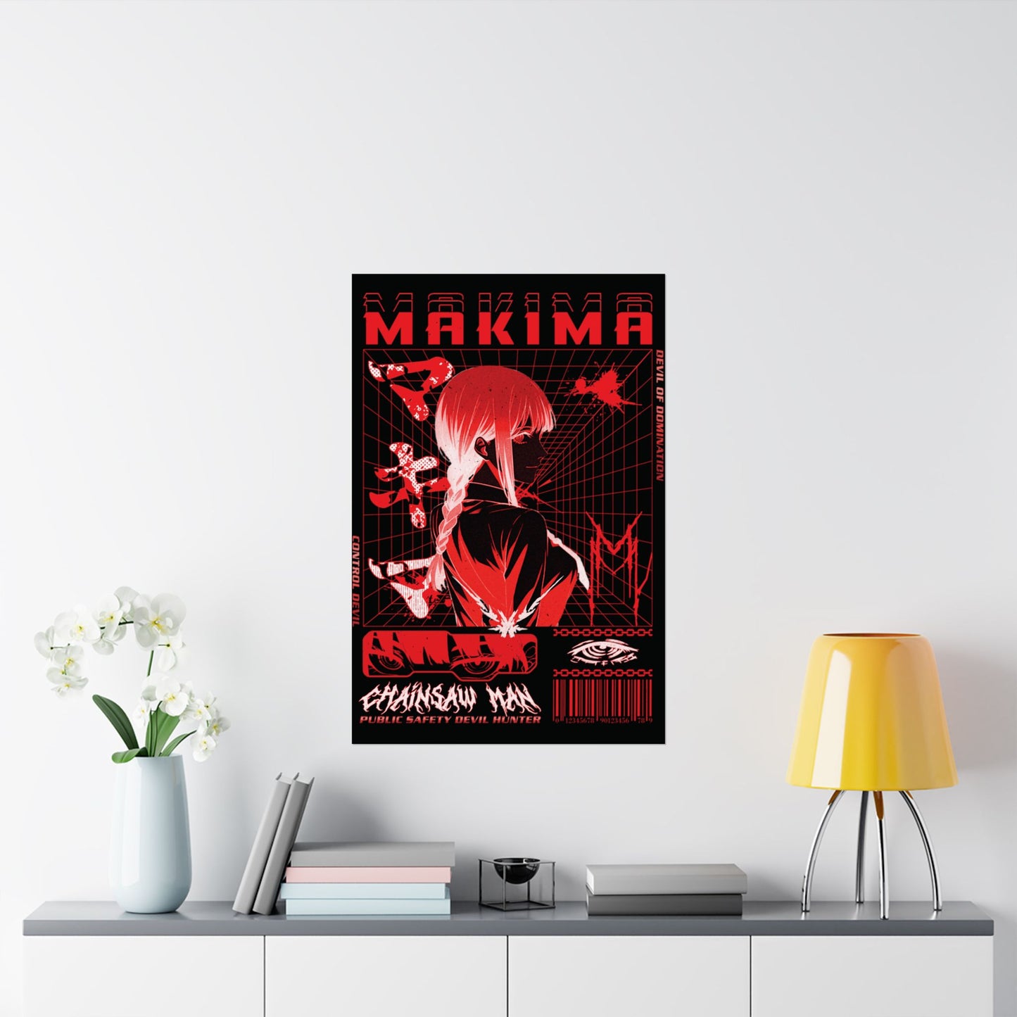 Control Devil Makima III Matte Vertical Poster | Chainsaw Man Wall Art