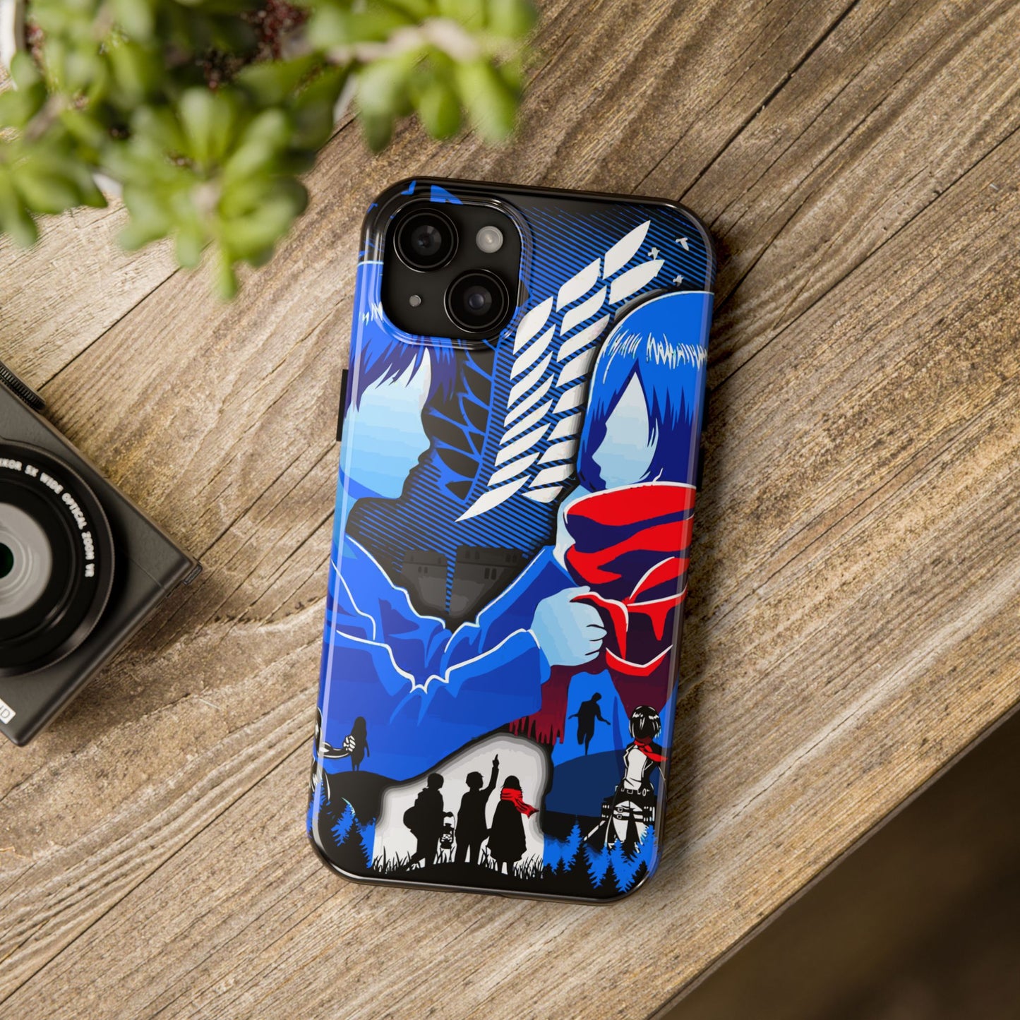 Mikasa x Eren Double Layered Phone Case | Attack on Titan-Inspired Protective Anime Case