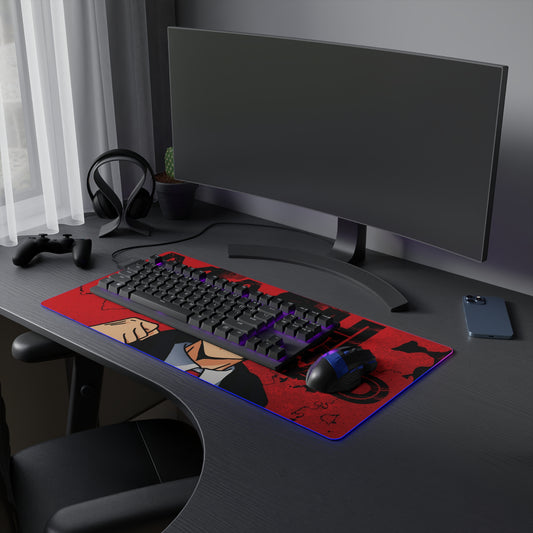 Mash Burnedead LED Gaming Mouse Pad | Anime-Inspired RGB Desk Mat | Anime Gamer Mousepad | Otaku Desk Setup
