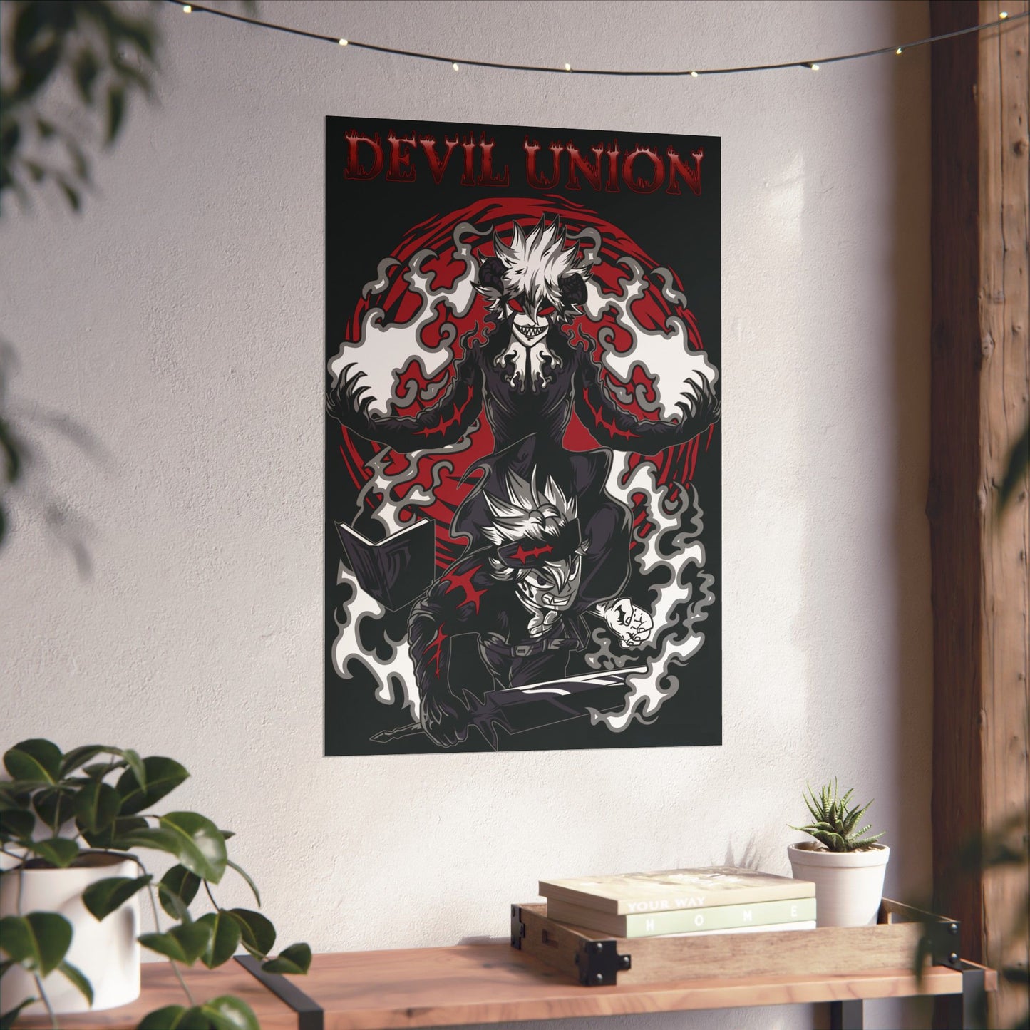 Asta & Liebe Devil Union Matte Vertical Poster | Black Clover Anime Wall Art