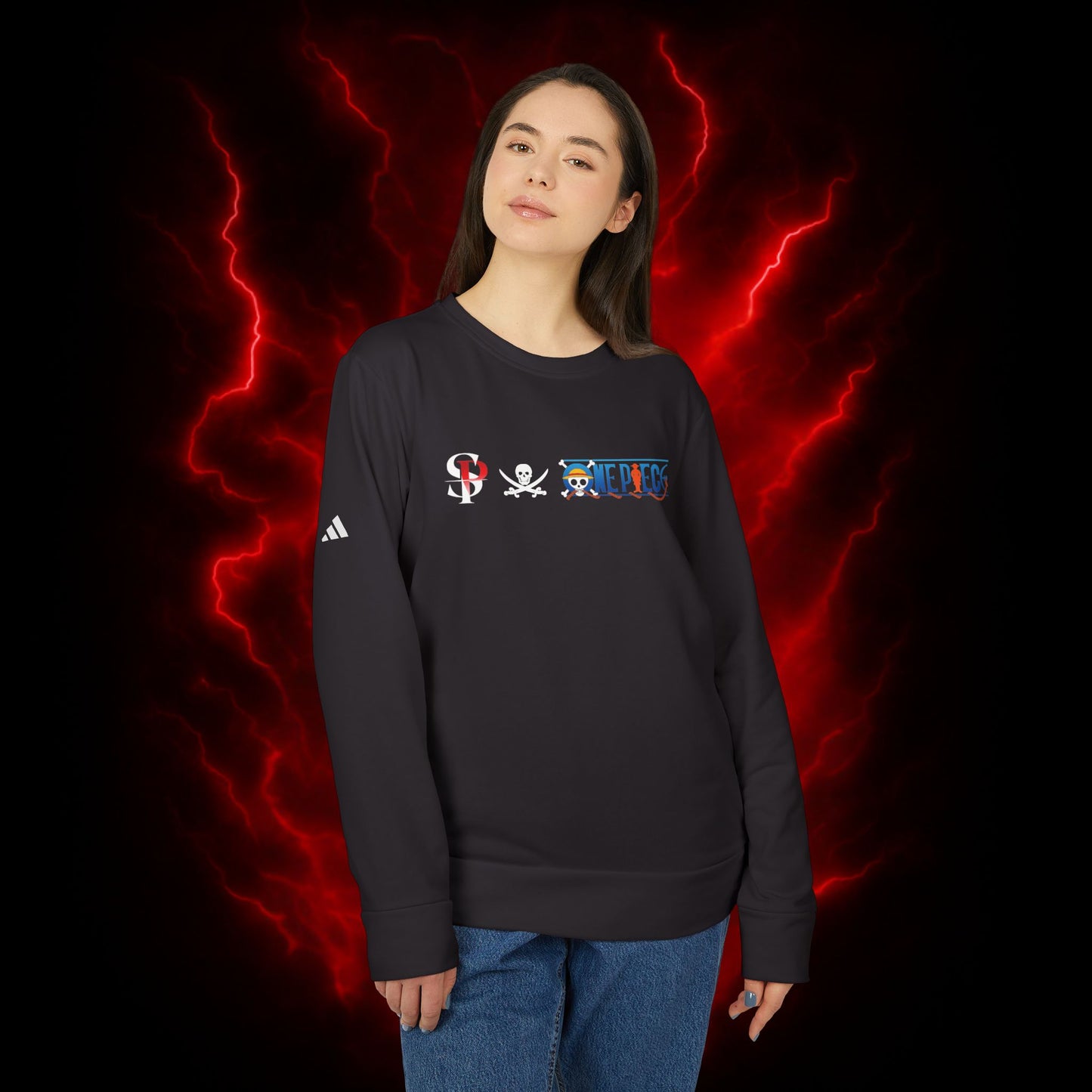 Blade King Zoro Adidas Unisex Fleece Crewneck Sweatshirt