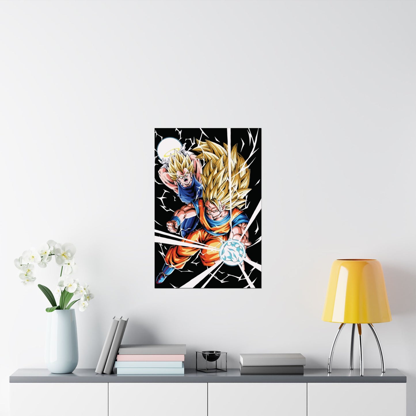 Super Saiyan Duo Strike Matte Vertical Poster | Dragon Ball Z-Inspired Wall Art