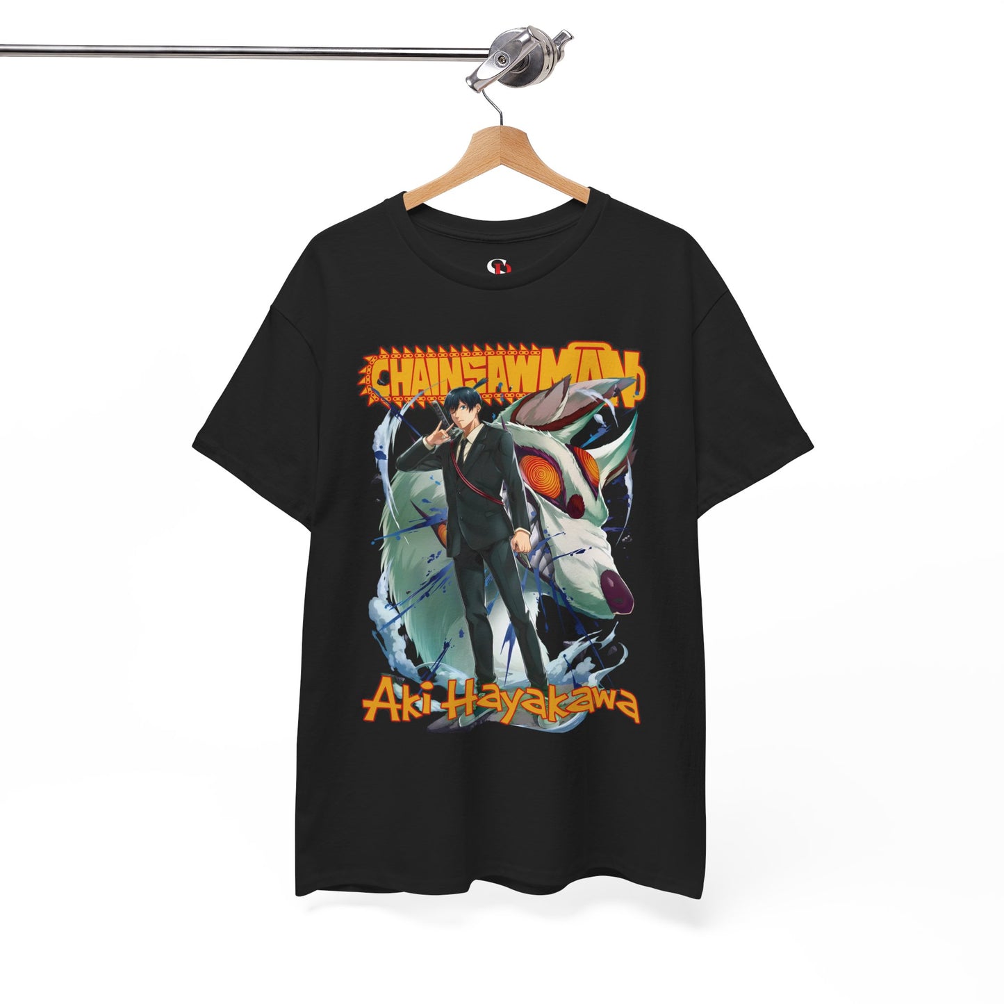 Aki x Fox Devil Unisex Heavy Cotton T-Shirt | Chainsaw Man Anime Streetwear