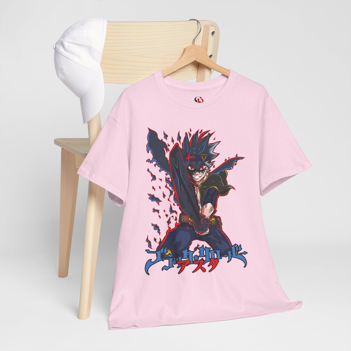 Black Asta Unisex Heavy Cotton T-Shirt | Black Clover Anime Streetwear Tee