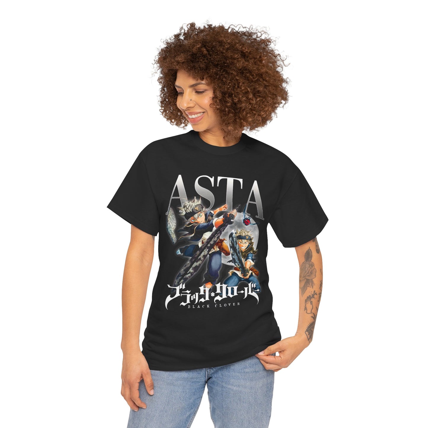 Asta Unisex Heavy Cotton T-Shirt | Black Clover Anime Graphic Tee