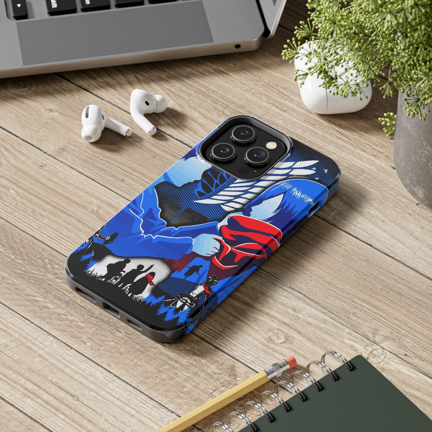 Mikasa x Eren Double Layered Phone Case | Attack on Titan-Inspired Protective Anime Case