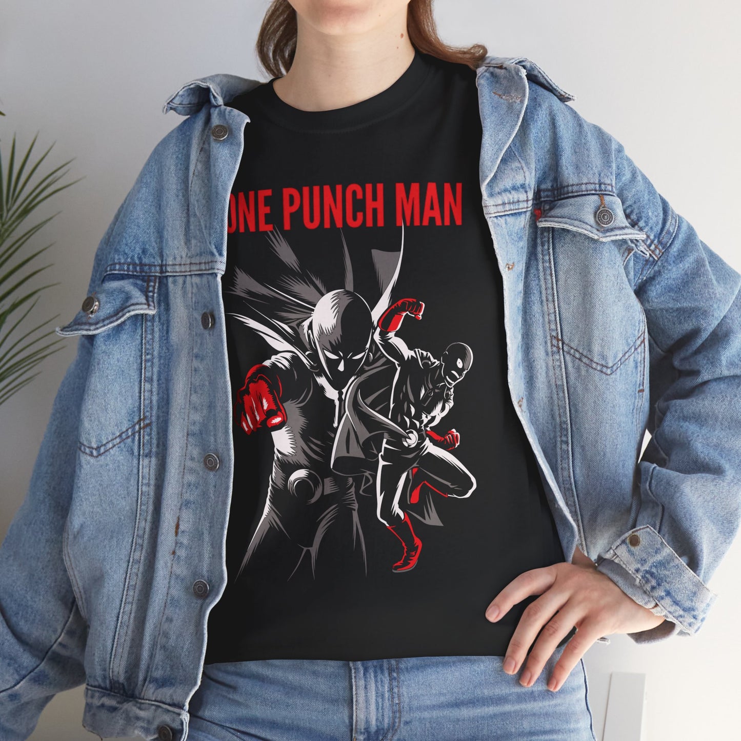 Saitama Serious Punch Unisex Heavy Cotton T-Shirt | One Punch Man Anime Tee