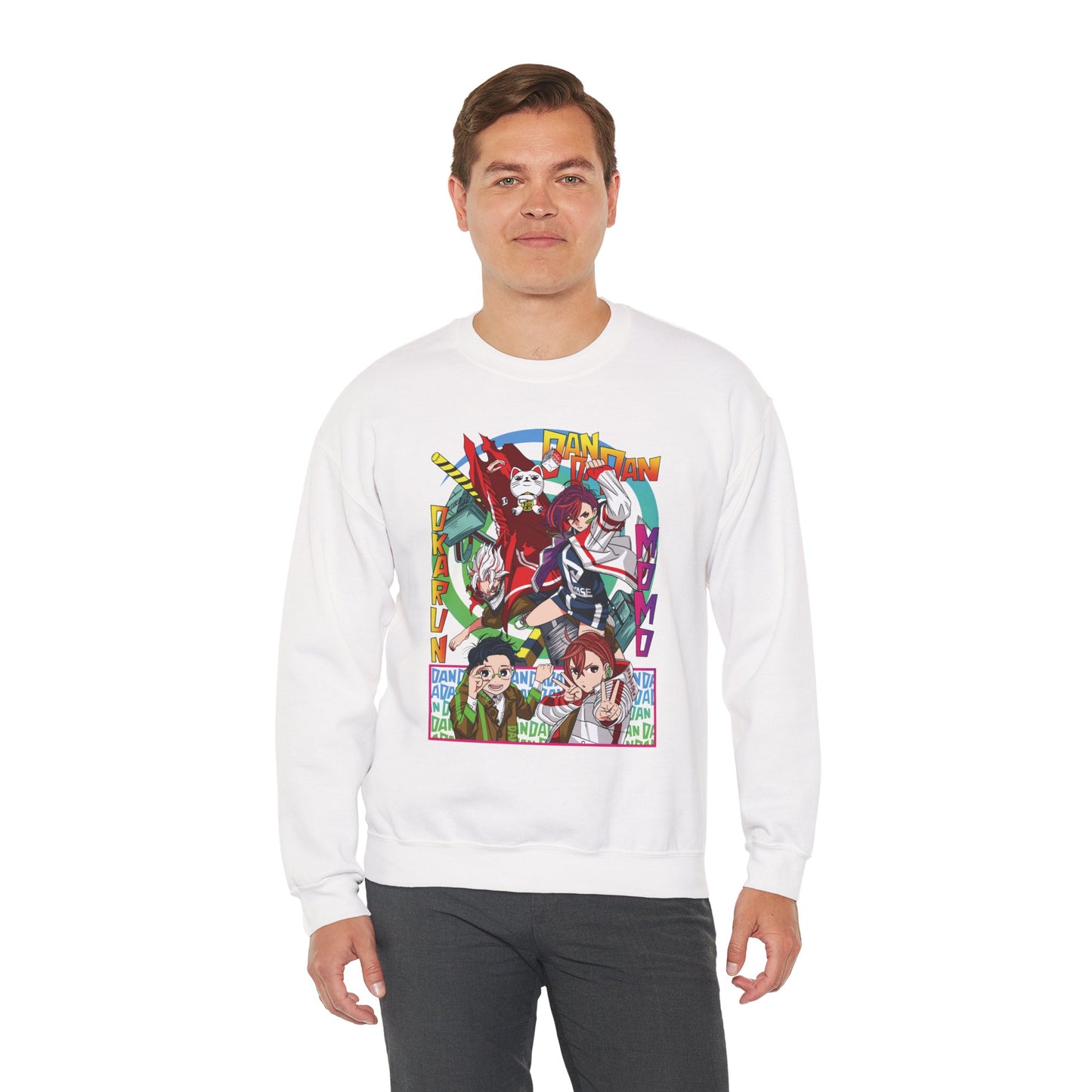 Okarun x Momo Unisex Heavy Crewneck | Dandadan Anime Streetwear Sweatshirt