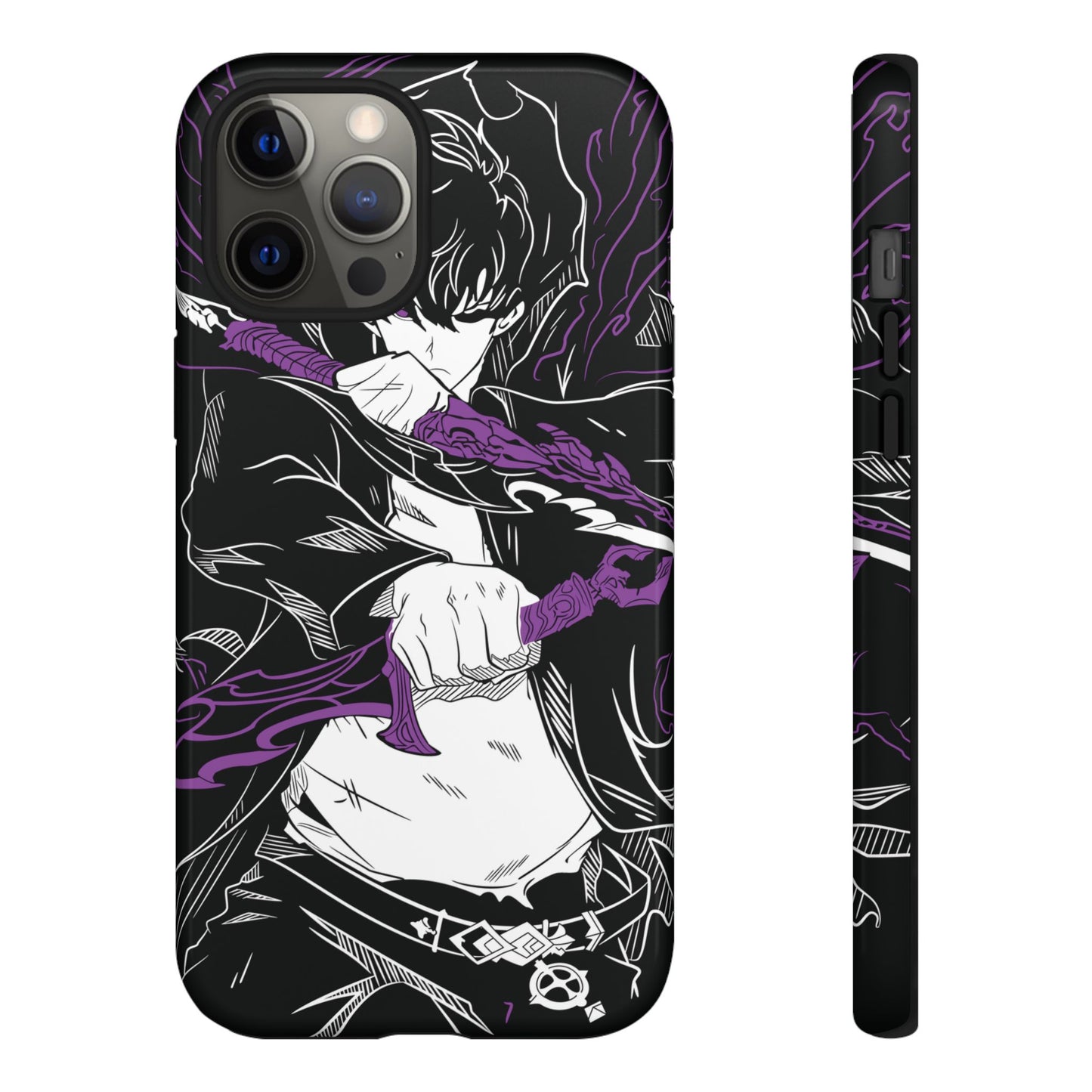 Sung Jinwoo Twin Daggers Double Layered Phone Case | Shadow Assassin Anime-Inspired Protective Case for iPhone & Samsung