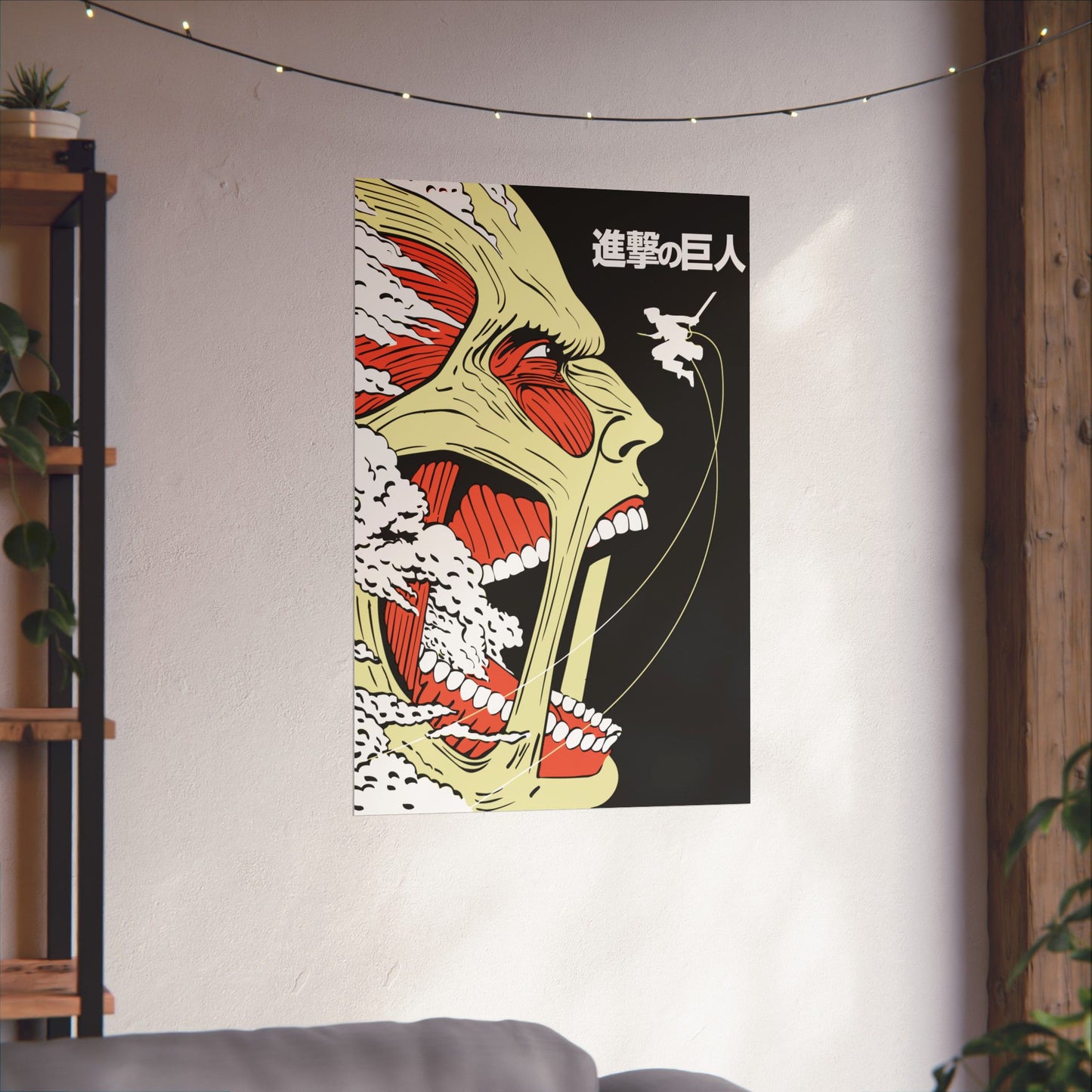 Eren vs Colossal Titan Matte Vertical Poster | Attack on Titan Anime Wall Art