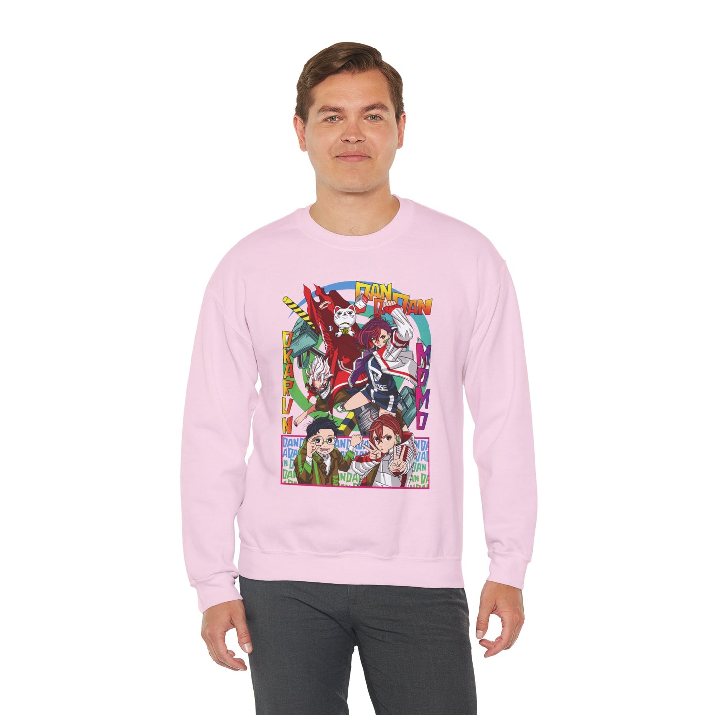 Okarun x Momo Unisex Heavy Crewneck | Dandadan Anime Streetwear Sweatshirt