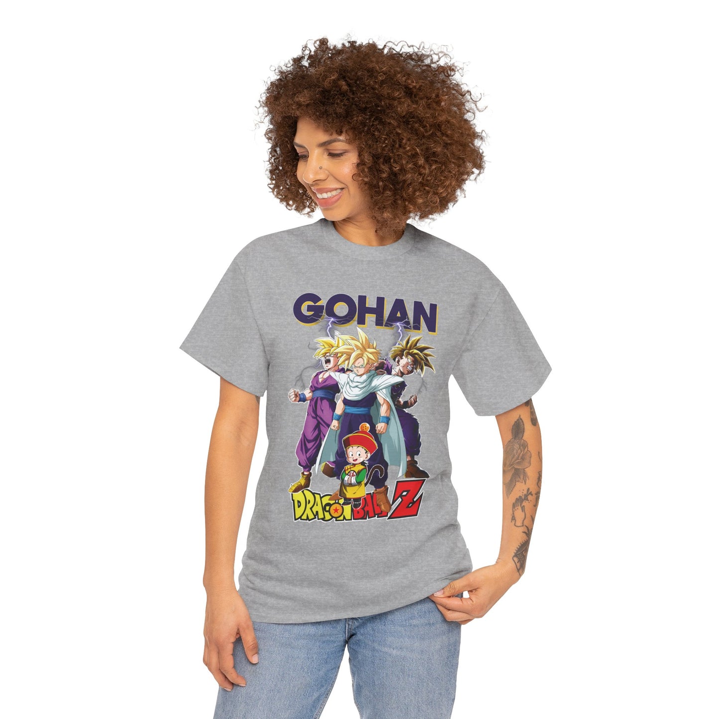 Gohan “Legacy of Z” Unisex Heavy Cotton T-Shirt | Dragon Ball Z Streetwear Tee