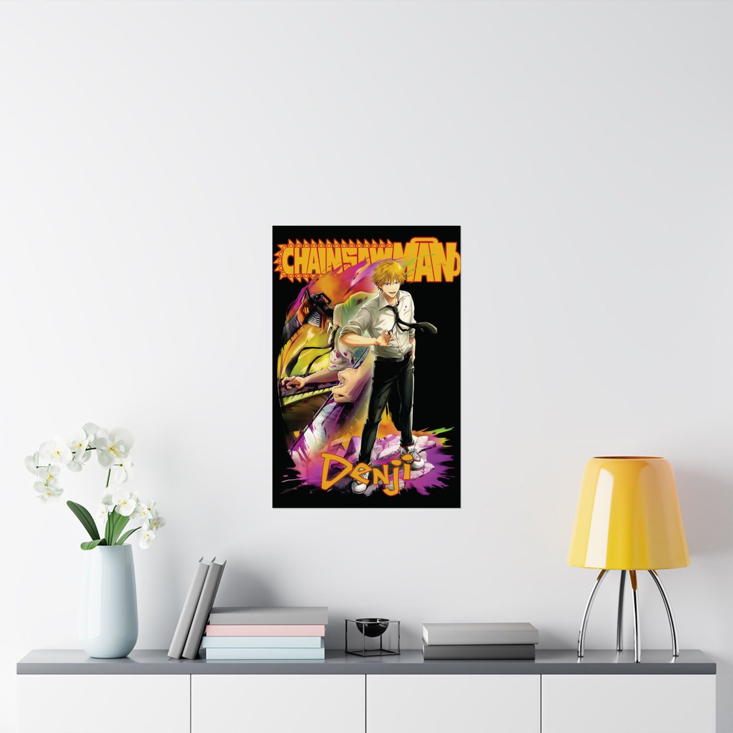 Chainsaw Devil Denji Matte Vertical Poster | Chainsaw Man Anime Wall Art