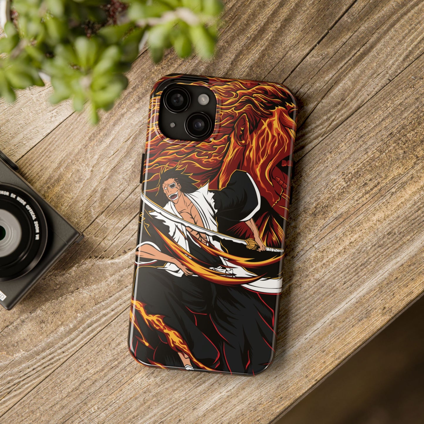 Genryūsai Yamamoto Flame Bankai Double Layered Phone Case | Bleach-Inspired Protective Anime Case