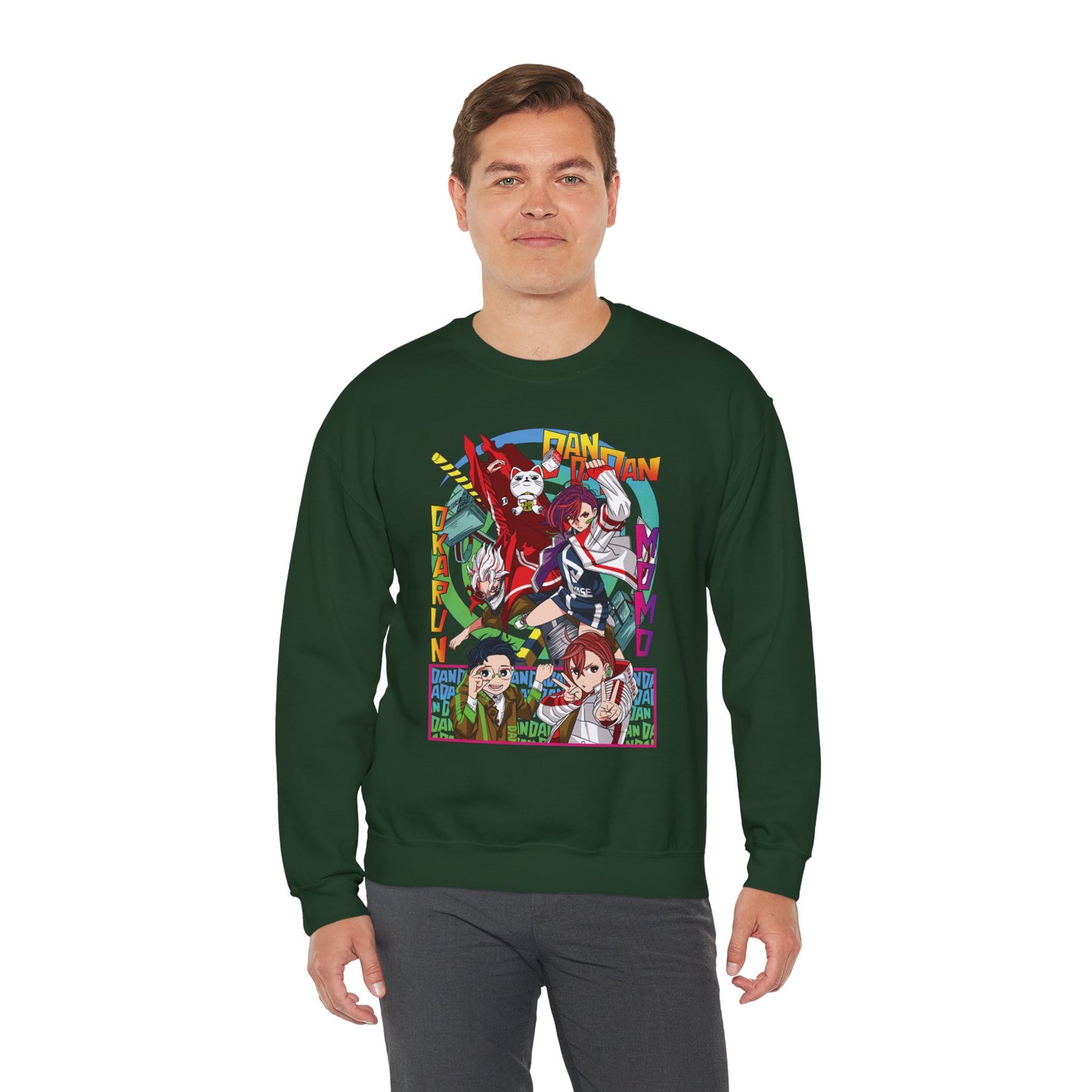 Okarun x Momo Unisex Heavy Crewneck | Dandadan Anime Streetwear Sweatshirt