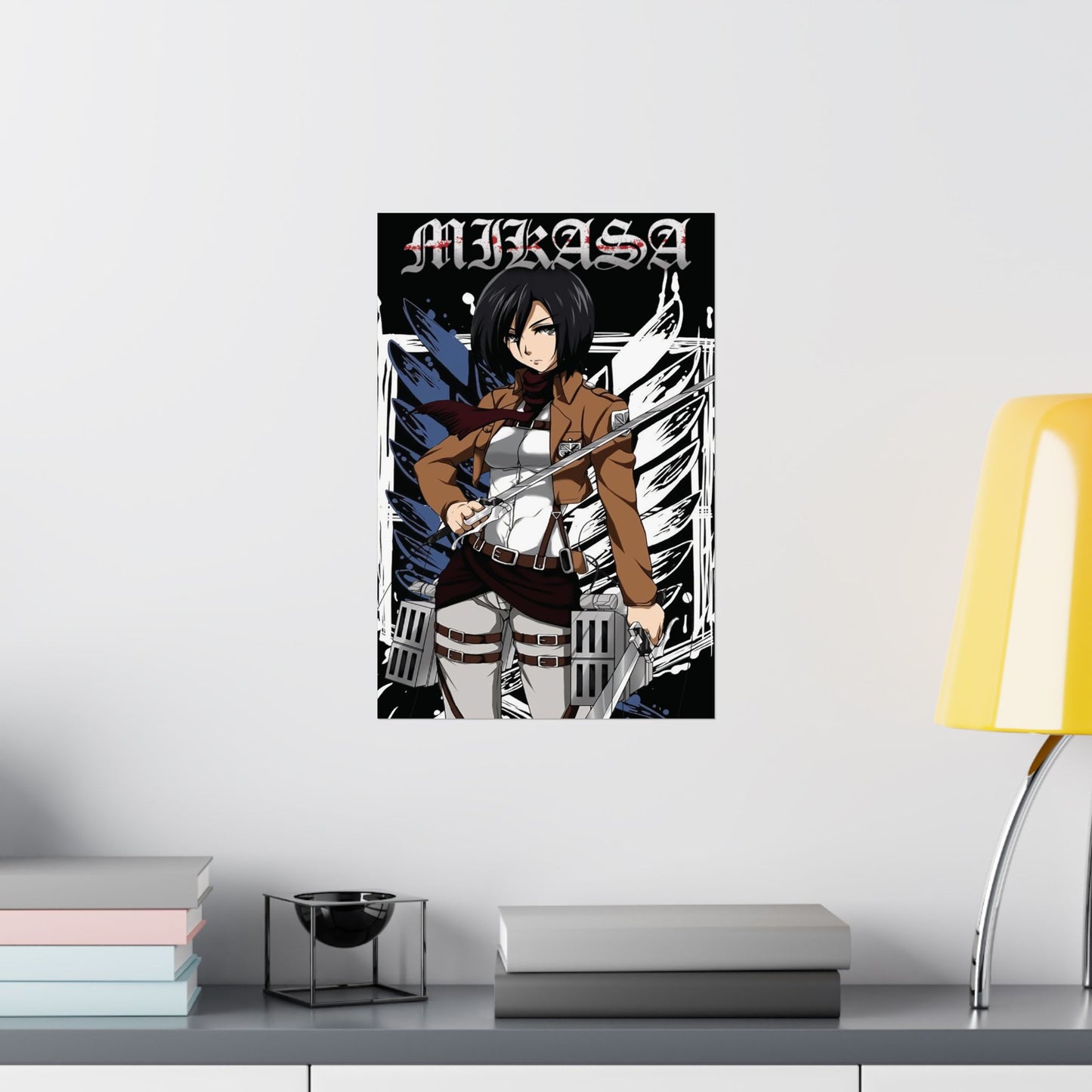 Mikasa Ackerman Matte Vertical Poster | Attack on Titan Anime Wall Art