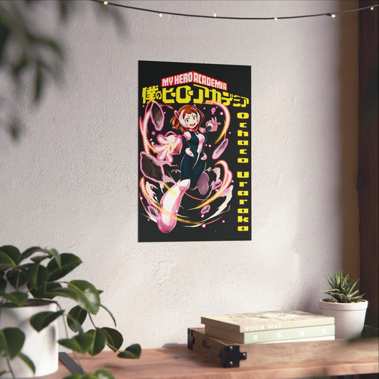 Ochako Uraraka Poster II | Anime-Inspired Wall Art | Cute Hero Decor | Otaku Room Manga Poster