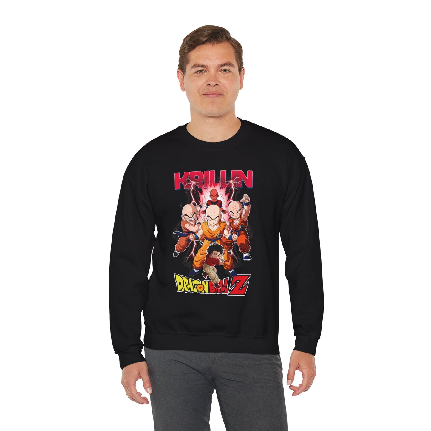 Krillin “Earth’s Strongest” Unisex Heavy Crewneck | Dragon Ball Z Streetwear Sweatshirt