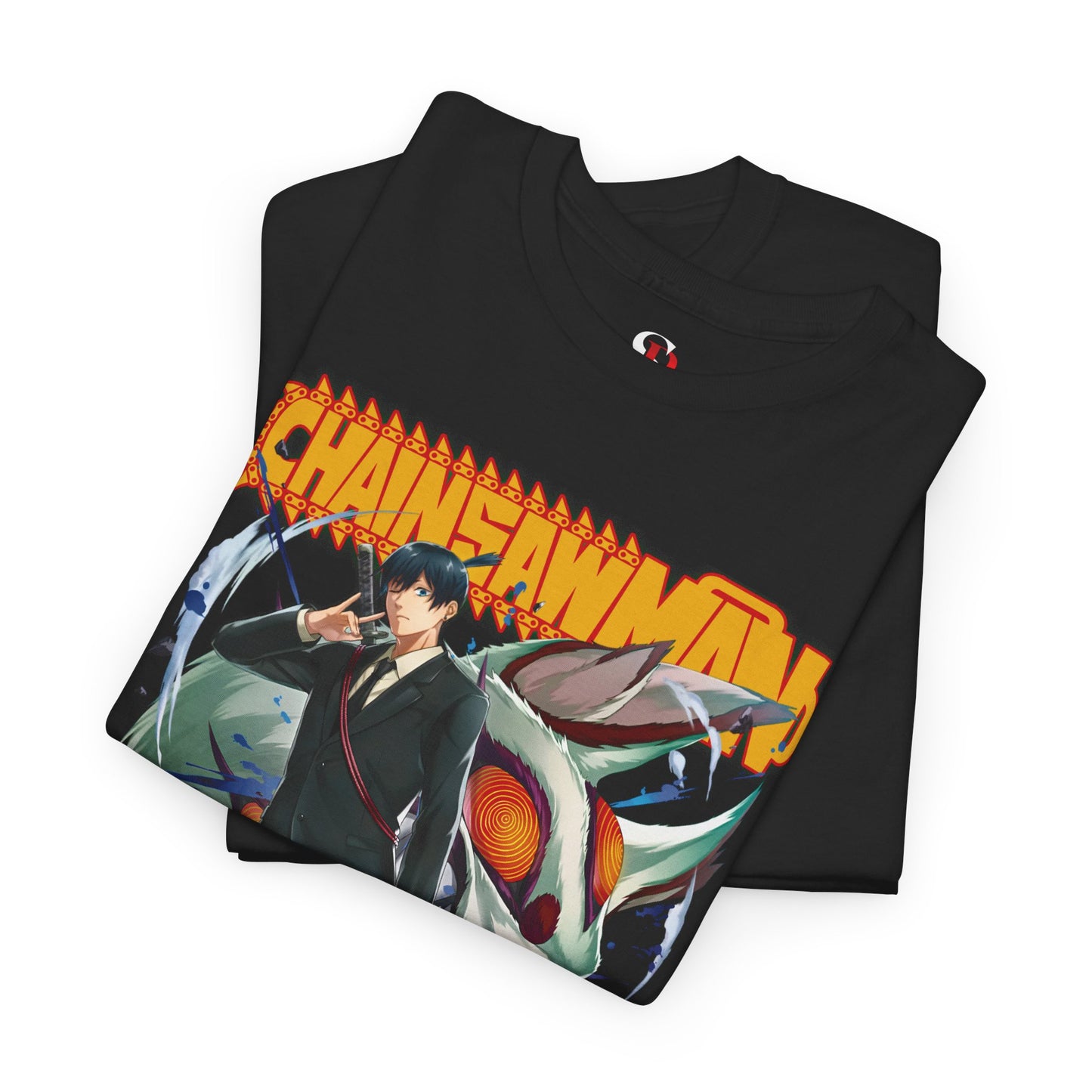 Aki x Fox Devil Unisex Heavy Cotton T-Shirt | Chainsaw Man Anime Streetwear