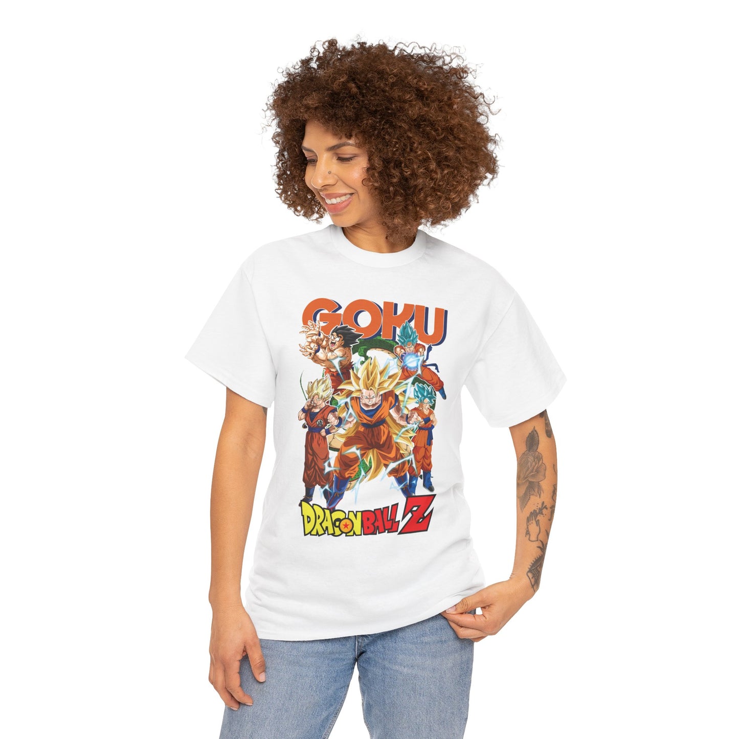 Goku “Legacy of Power” Unisex Heavy Cotton T-Shirt | Dragon Ball Z Streetwear Tee